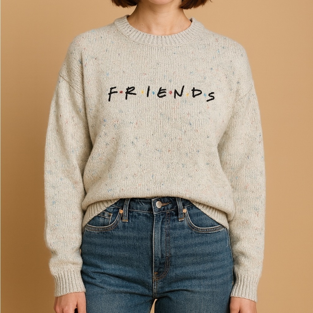 FRIENDS TV Show Sweater XS Fits like Women XS/S Aesthetic Pullover Y2K 90s